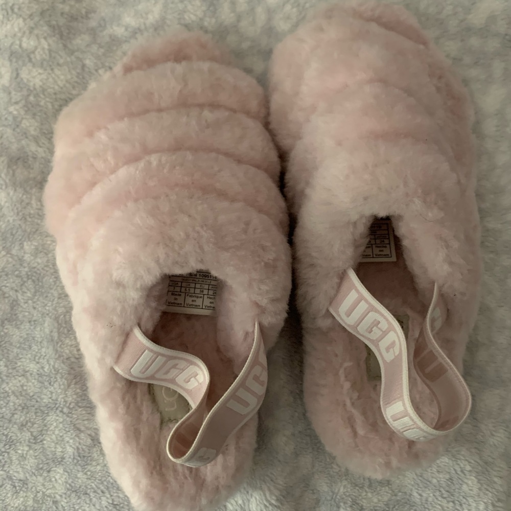 Pink UGG women’s Fluff Yeah Slide 7